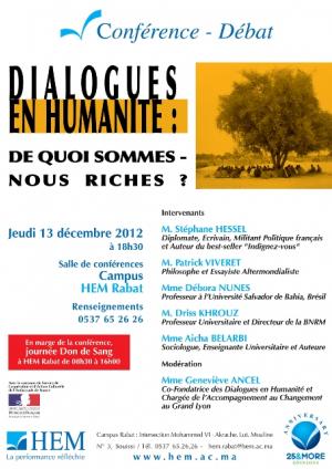 Dialogues en Humanité : De quoi sommes-nous riches ?